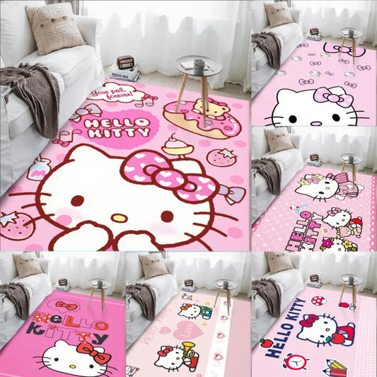 Hello Kitty Cartoon Rug Adult Children Bedroom