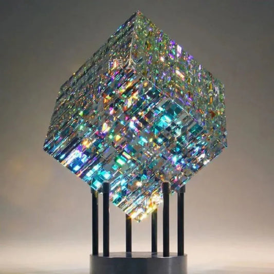 Desktop Cube Models Crystal Sculpture Table Ornament